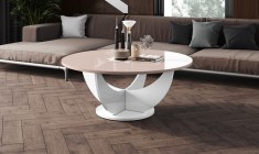CAPRI 100 round coffee table (high gloss/different colours)